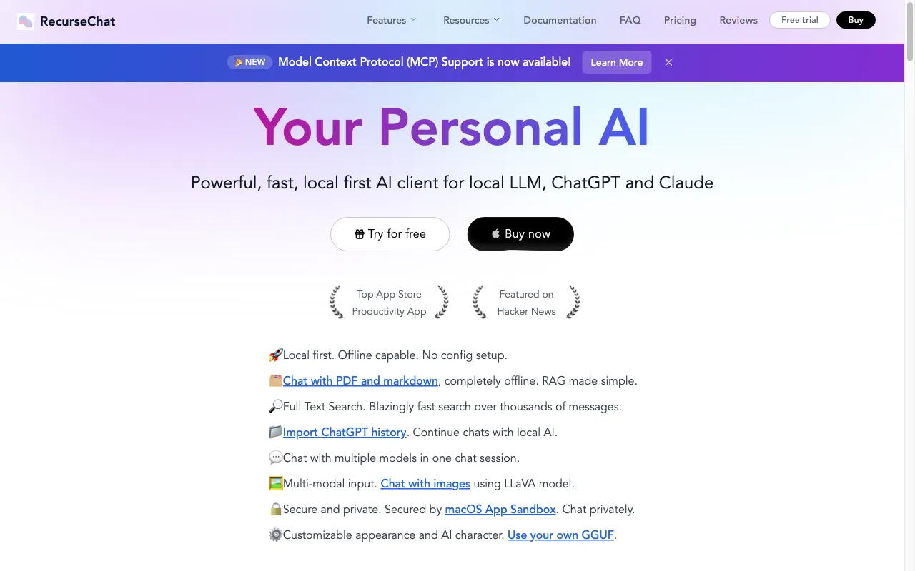 RecurseChat — preview screenshot