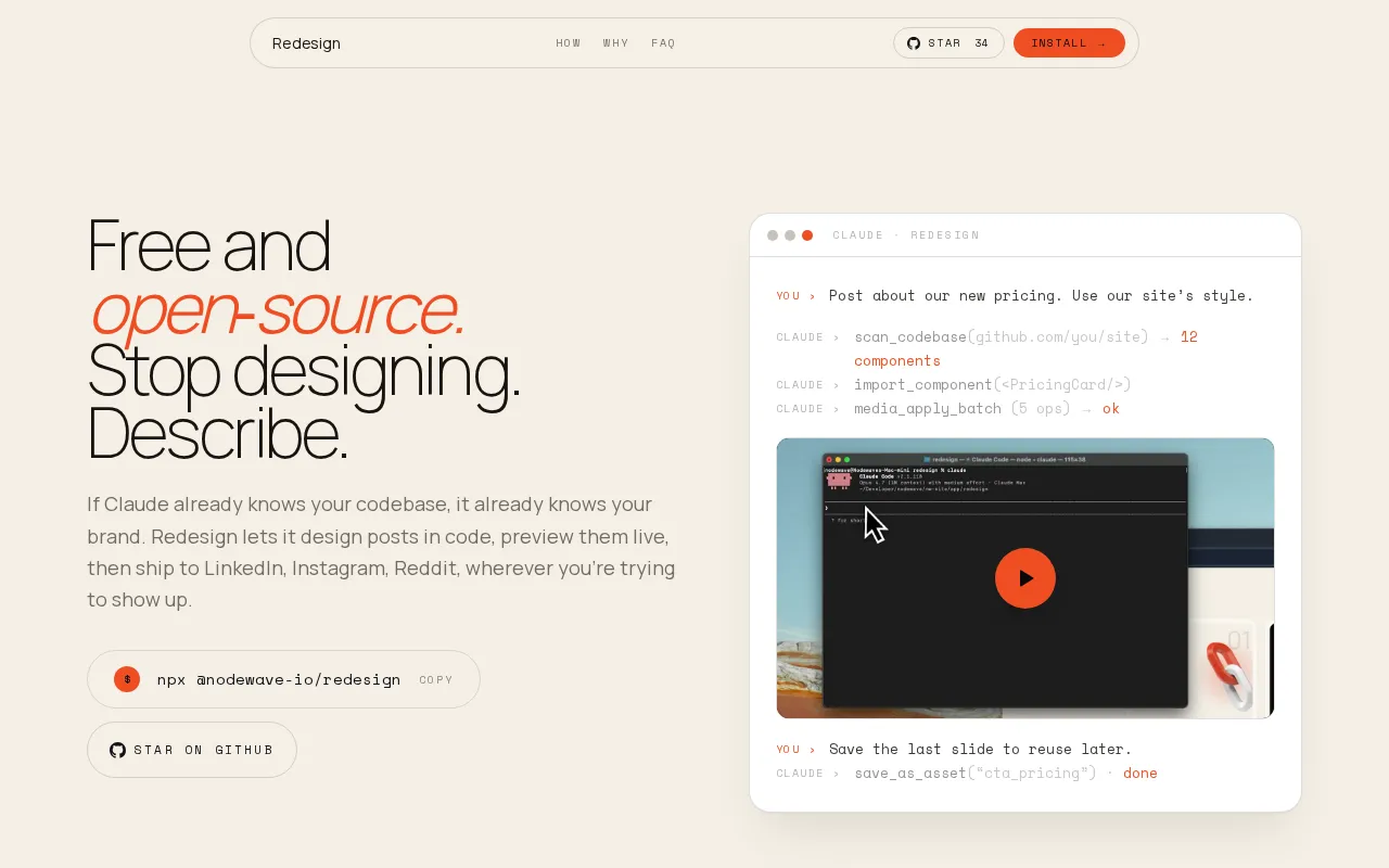 Redesign by Nodewave — preview screenshot