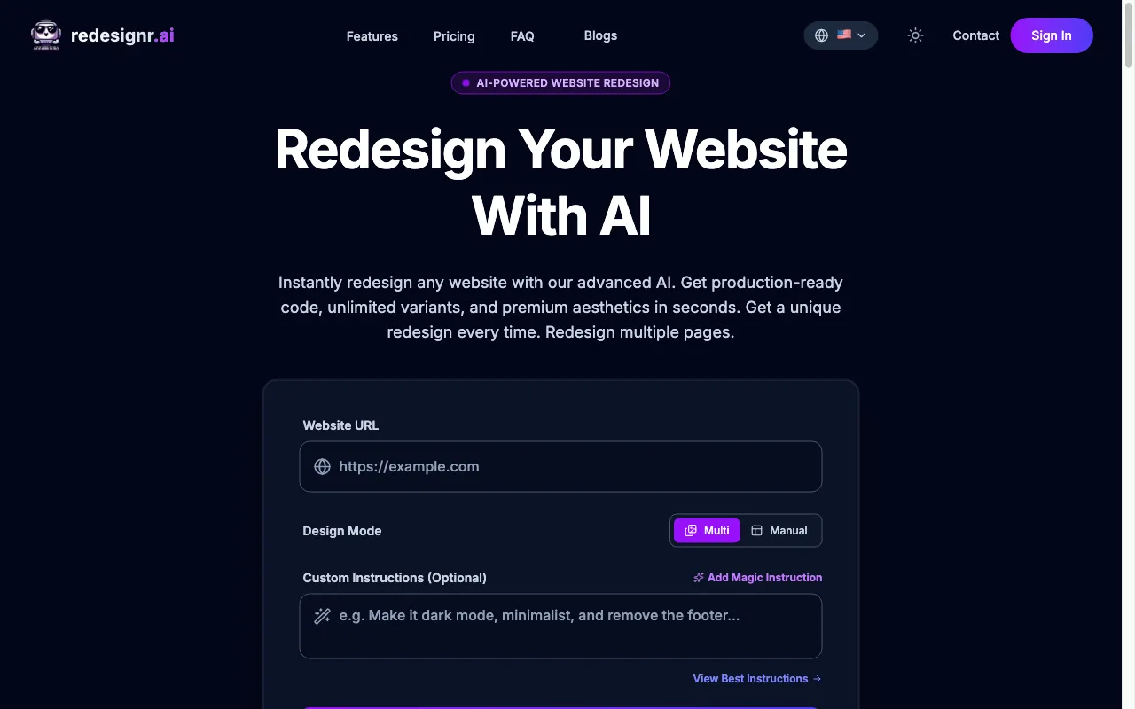 Redesignr Ai — preview screenshot
