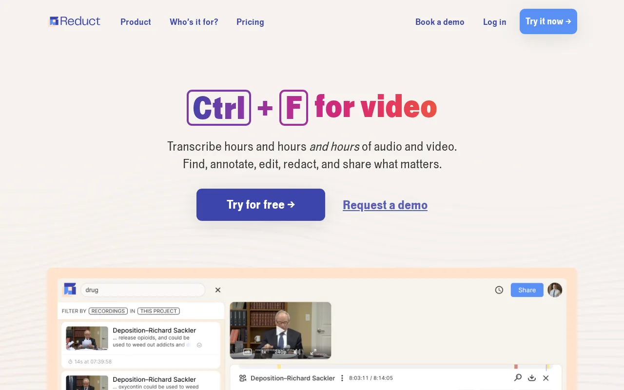 Reduct — preview screenshot
