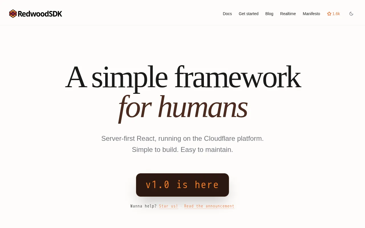 RedwoodSDK — preview screenshot
