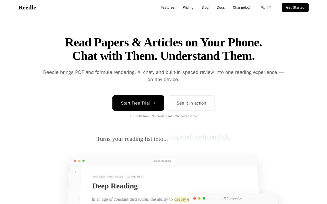 Reedle — preview screenshot