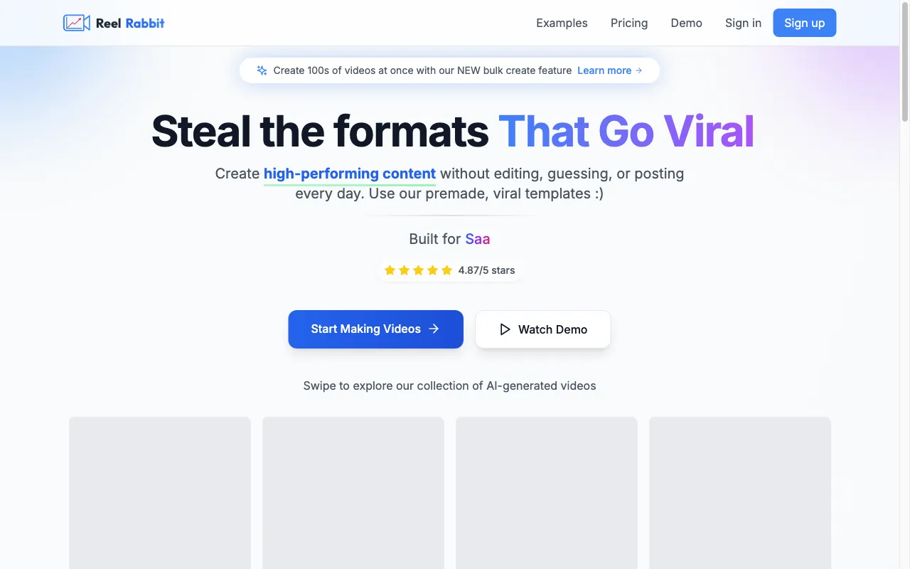 Reel Rabbit — preview screenshot