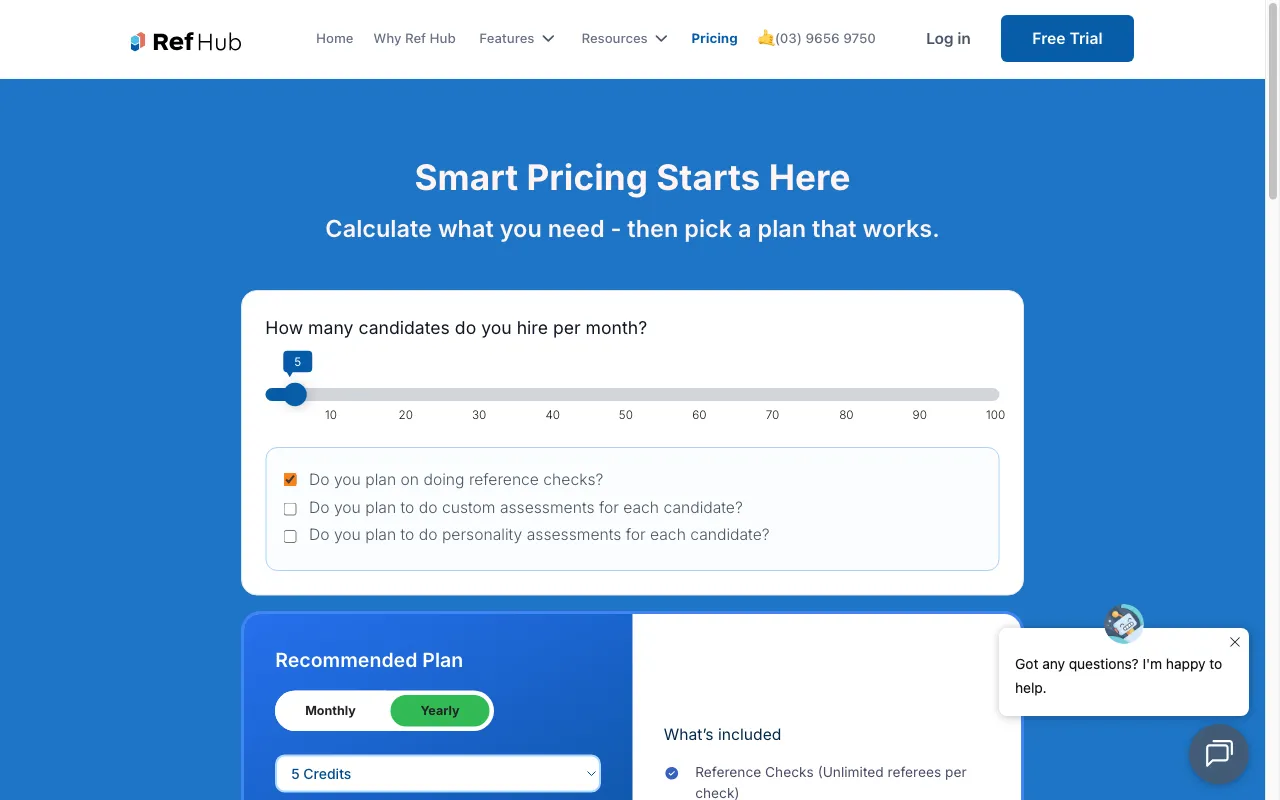 Ref Hub — pricing page
