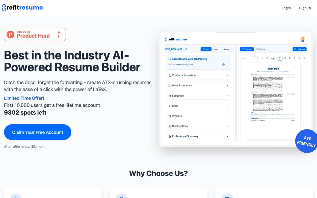 Refit Resume — preview screenshot