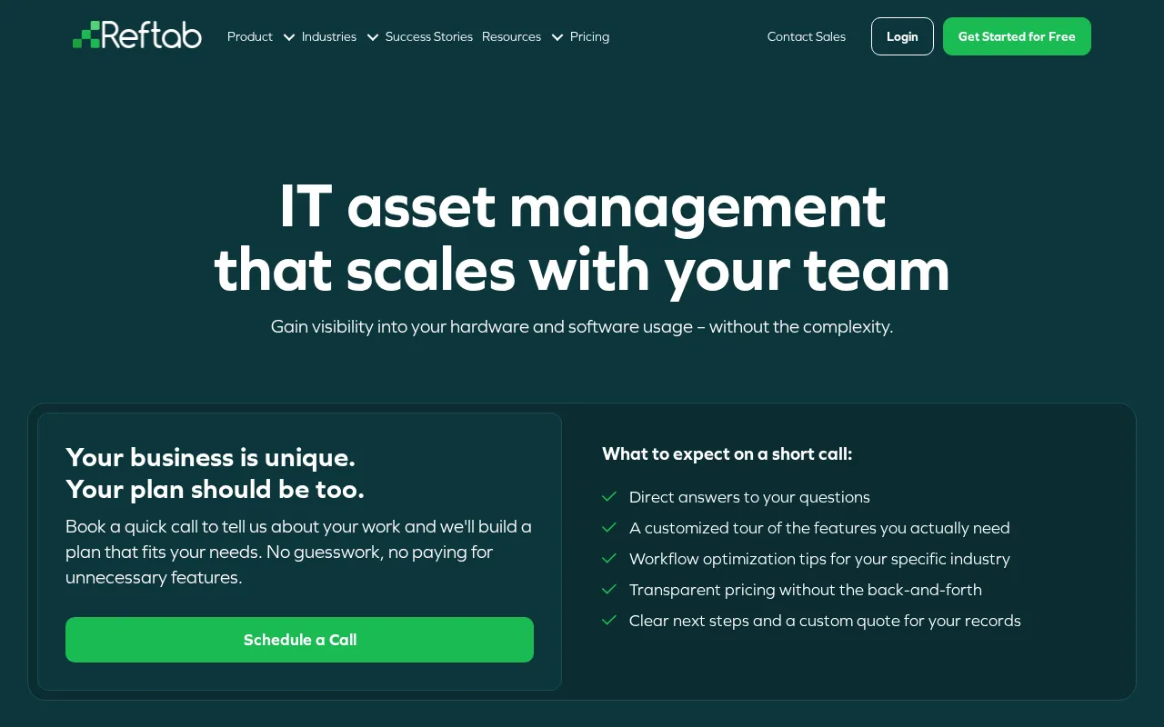Reftab — pricing page