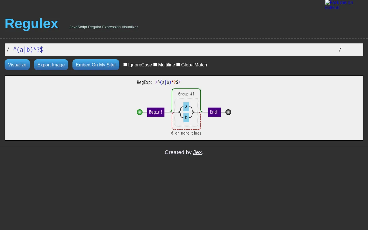 Regulex — preview screenshot