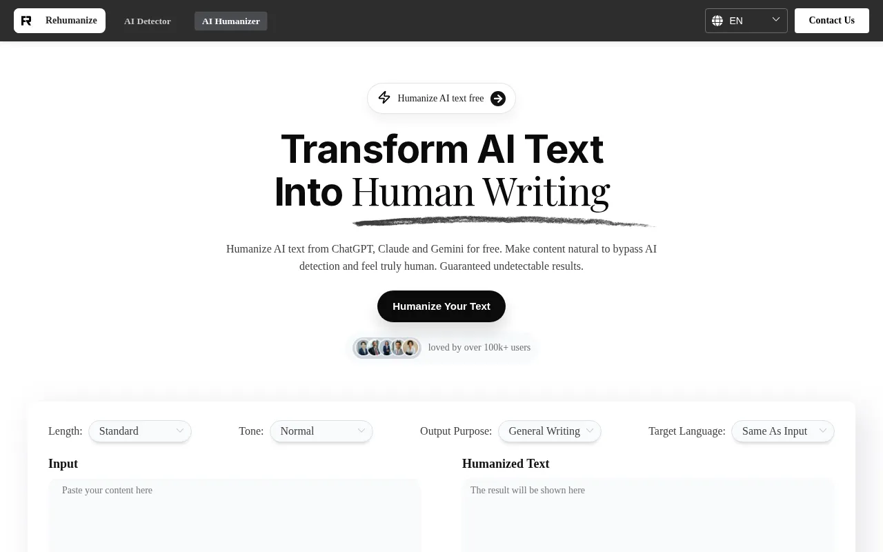 rehumanize.io — preview screenshot