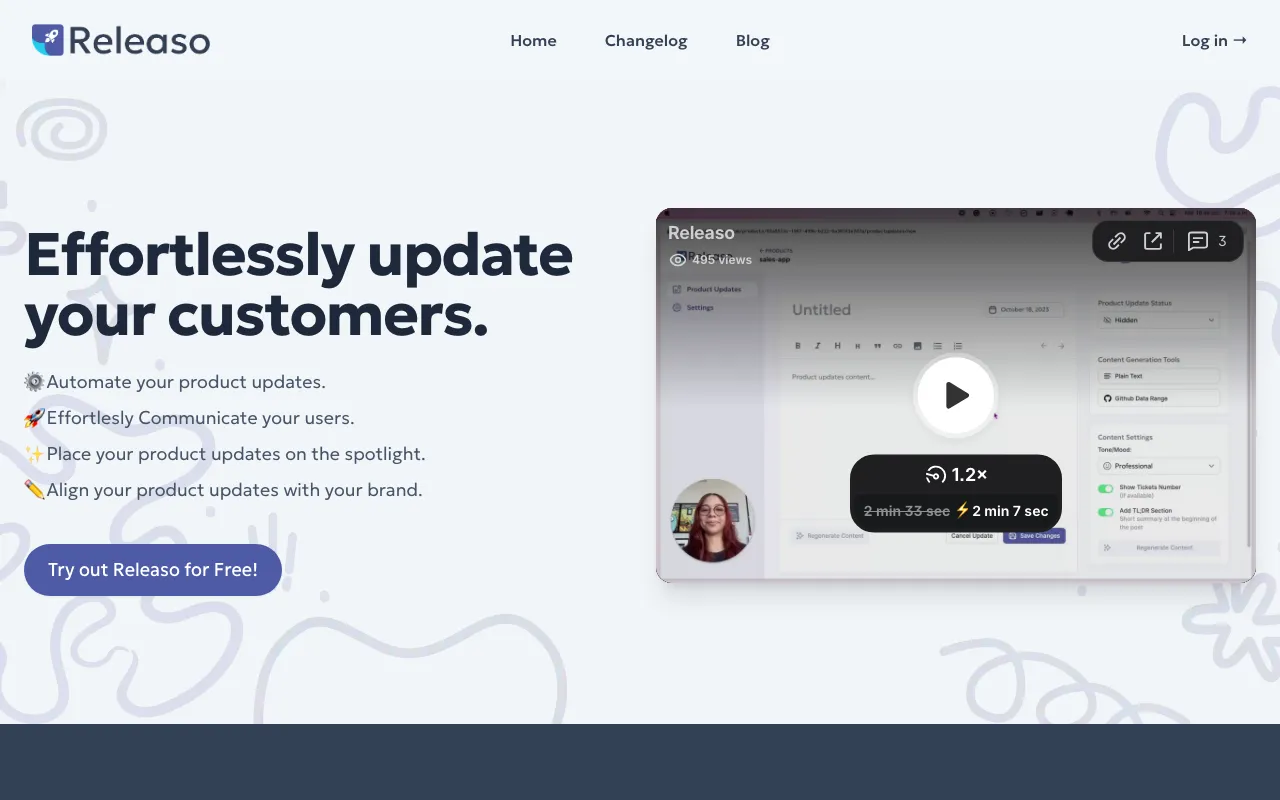 Releaso — preview screenshot