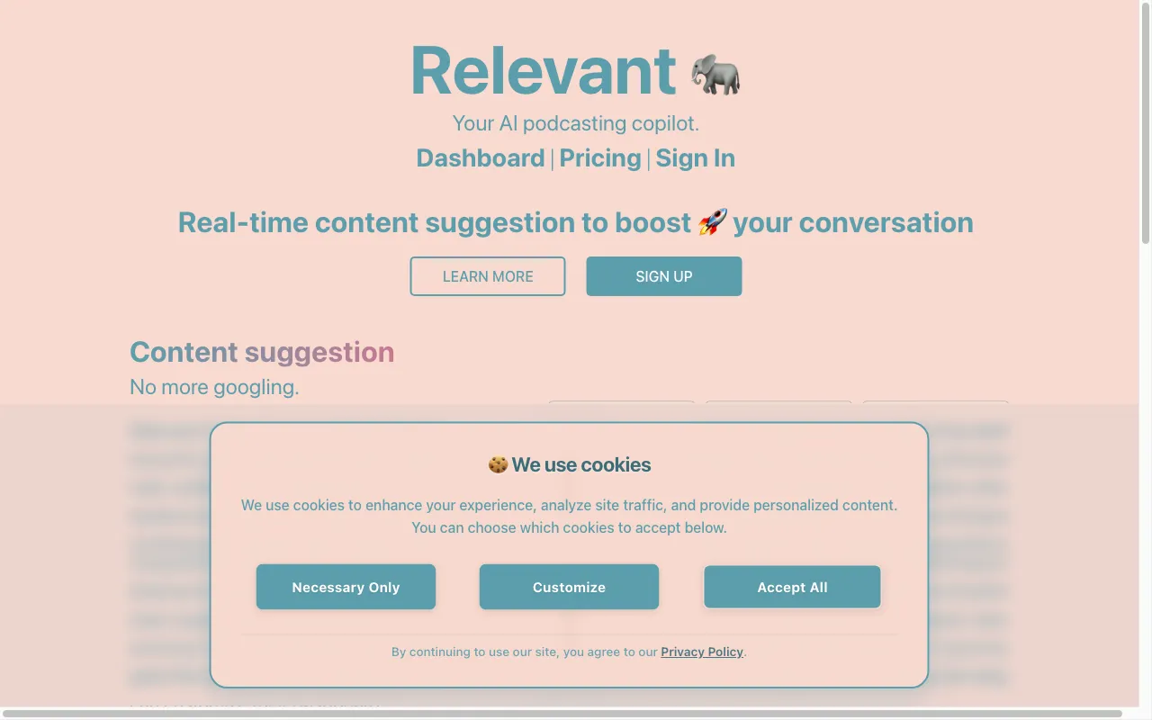 Relevant — preview screenshot