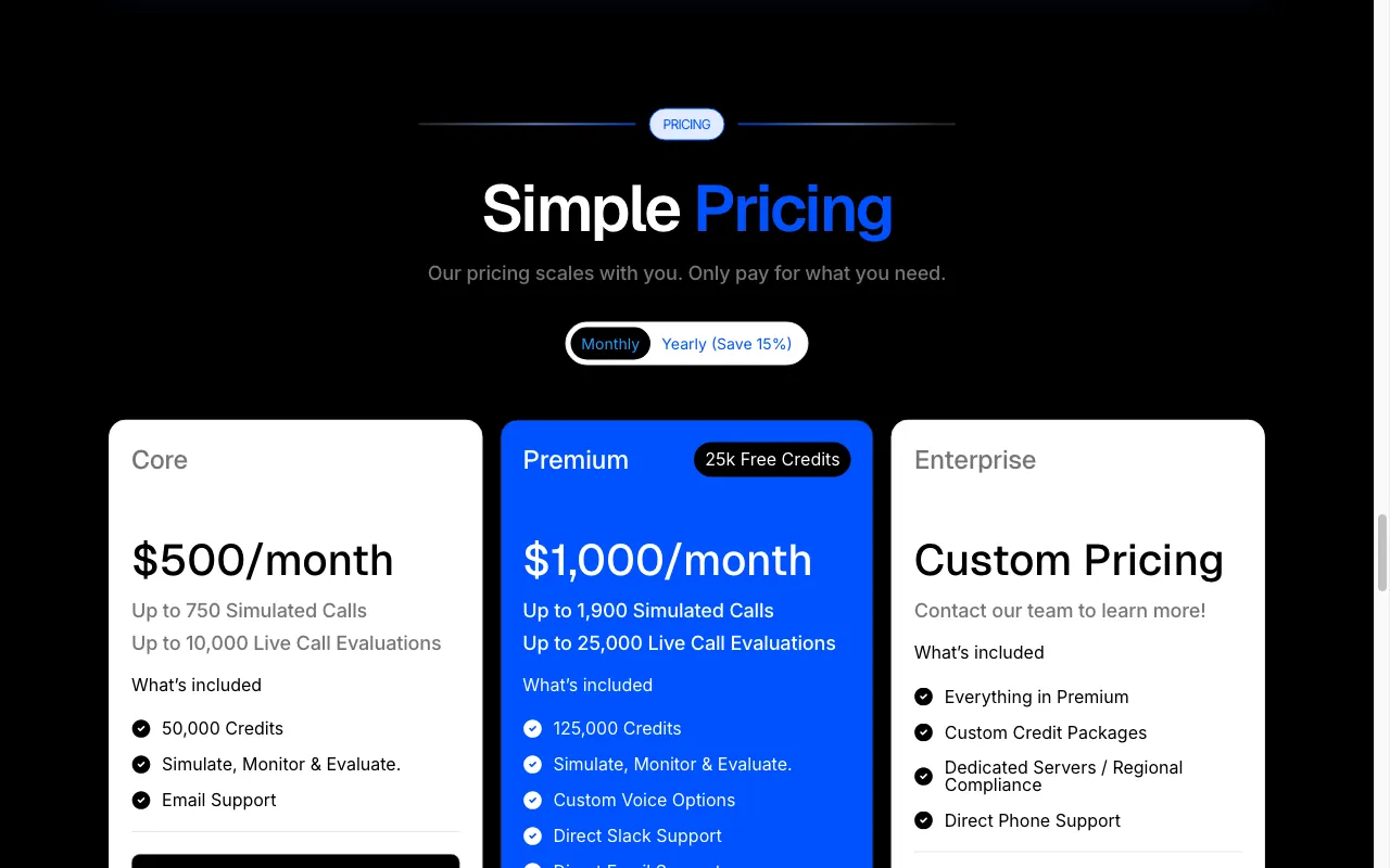 Relyable — pricing page