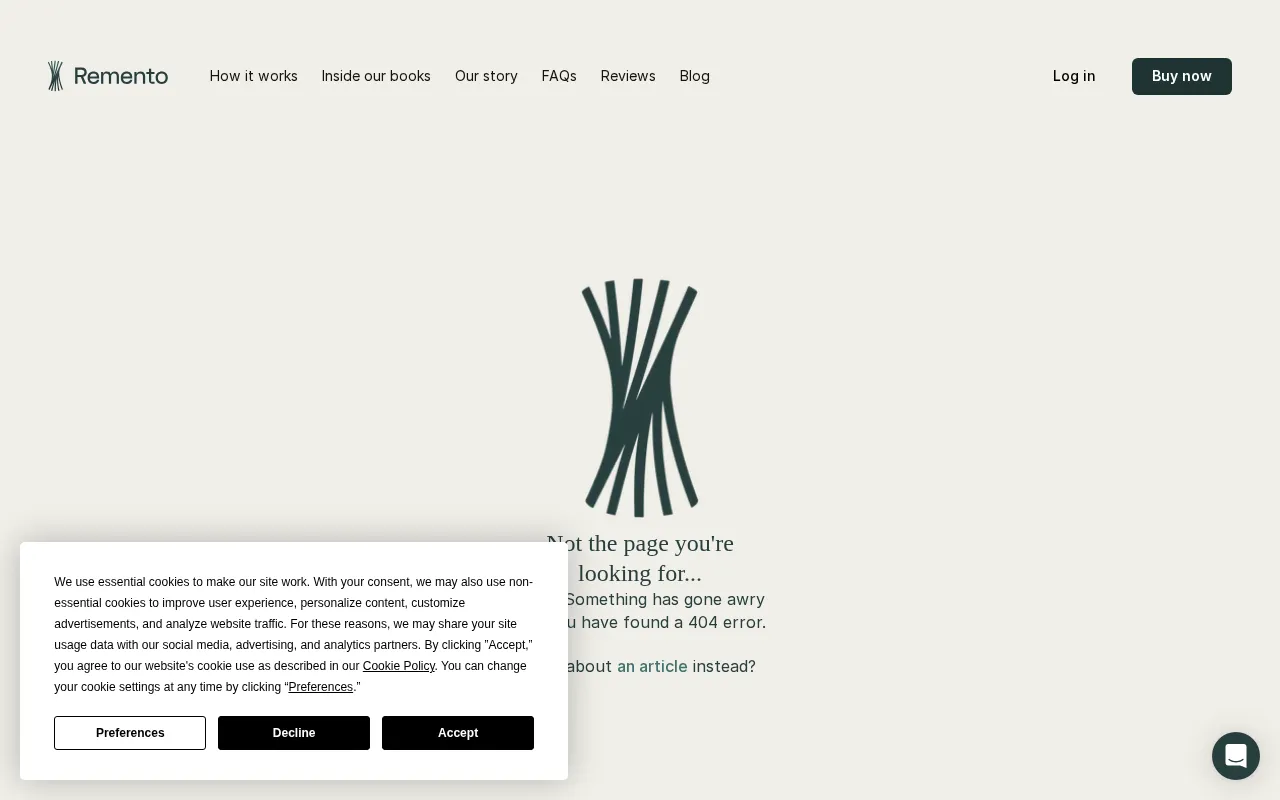 Remento — pricing page