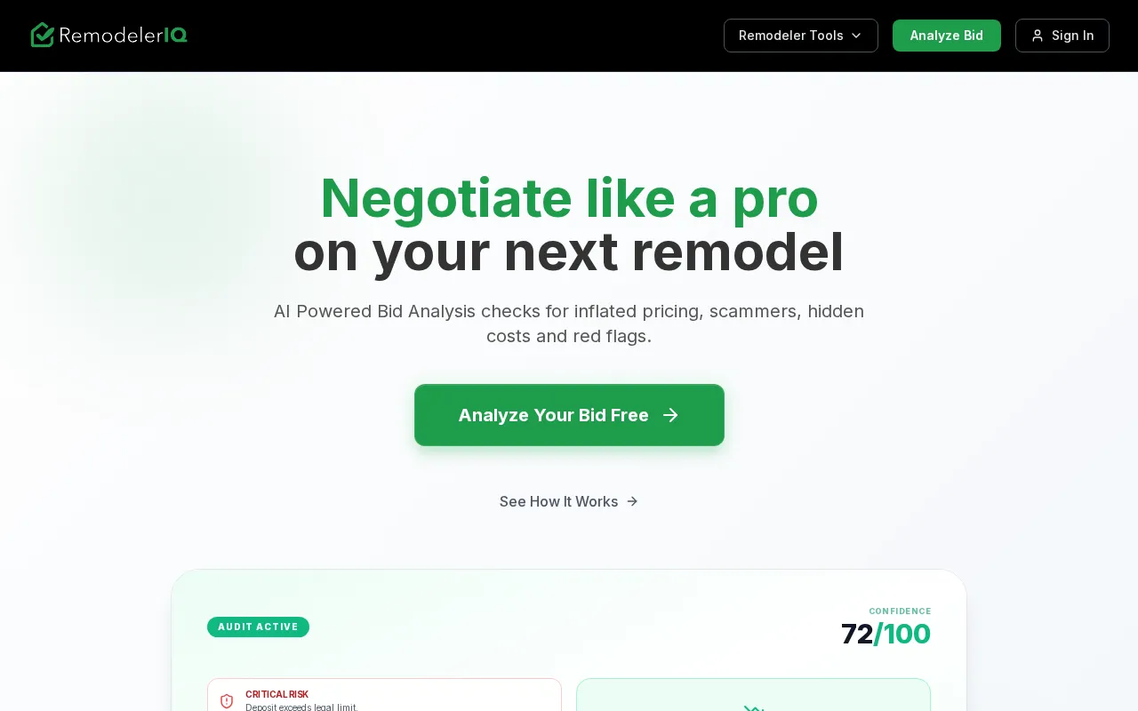 RemodelerIQ — preview screenshot