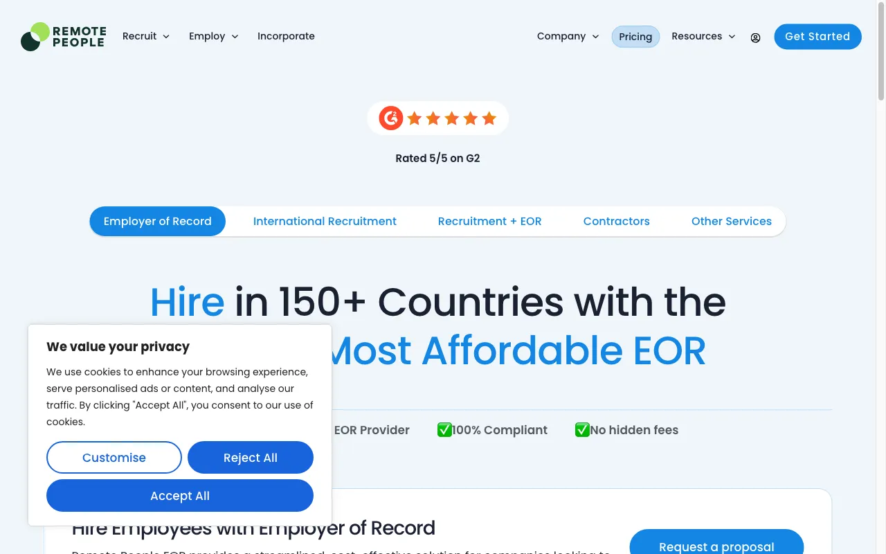 Remote People — pricing page