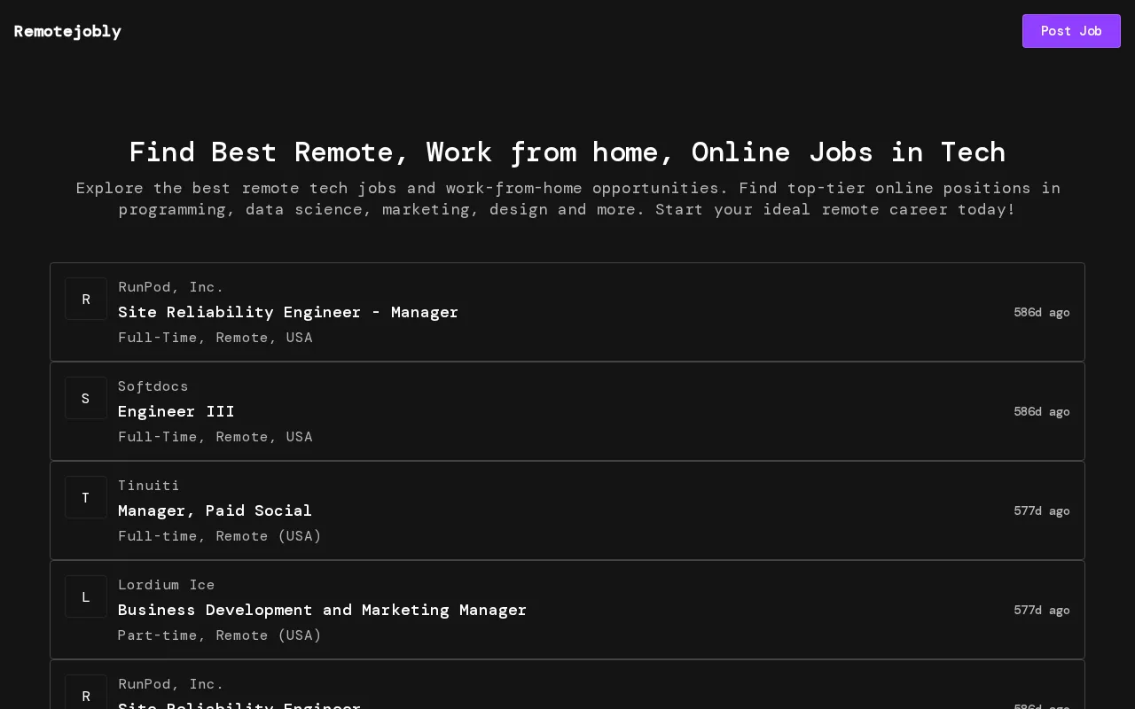Remotejobly — preview screenshot