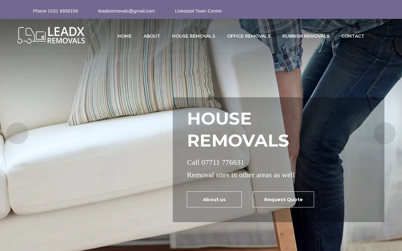 Removals Liverpool — preview screenshot