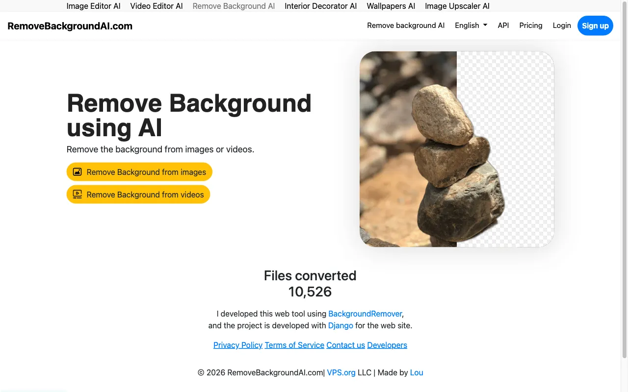 RemoveBackgroundAI.com — preview screenshot