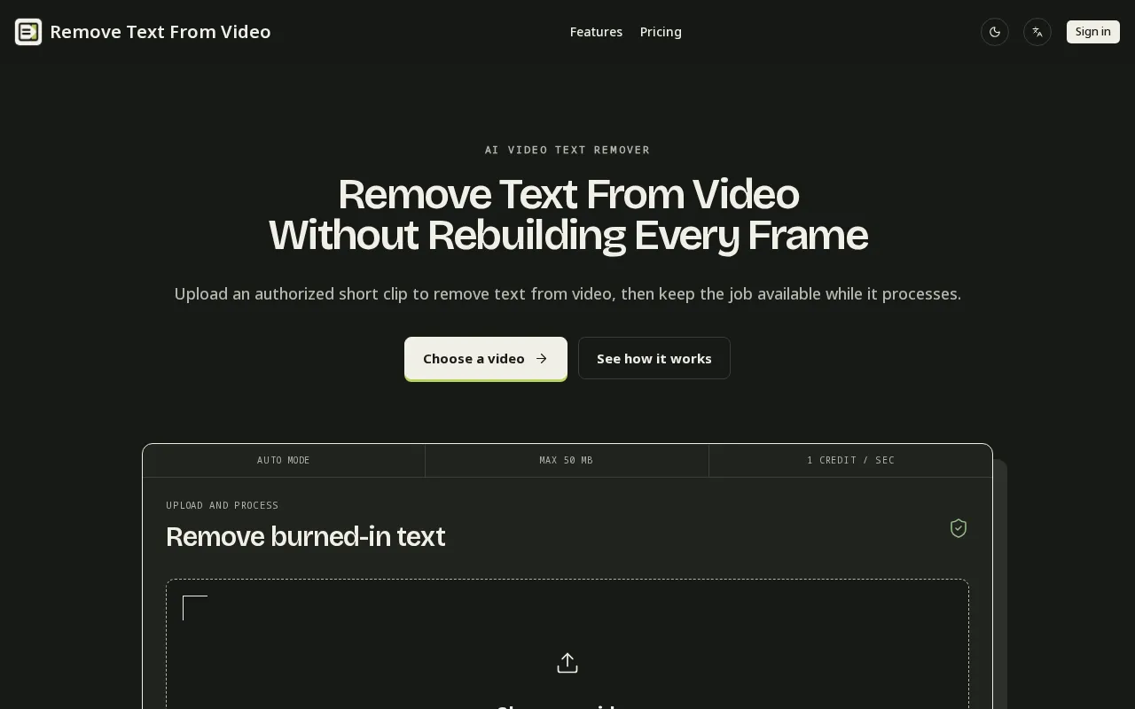 Remove Text From Video.net — preview screenshot