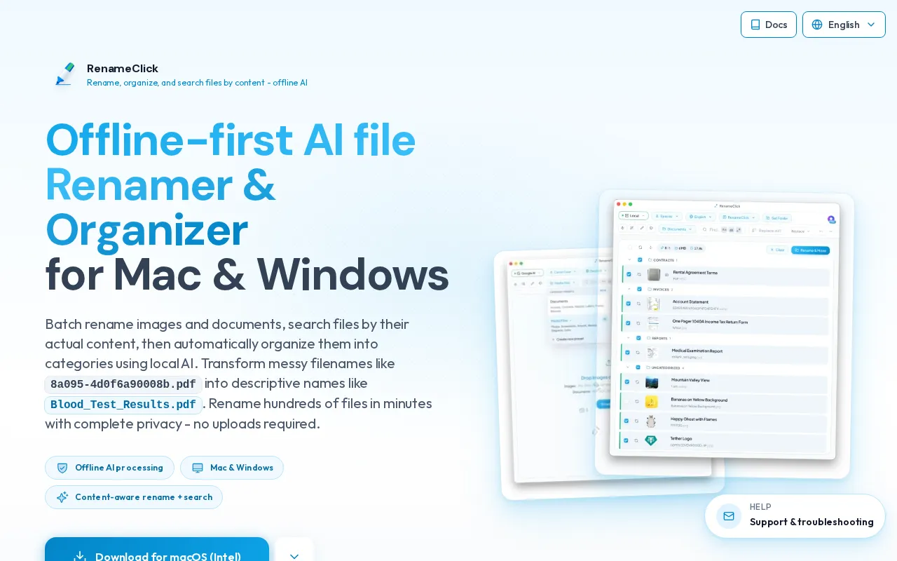 RenameClick — preview screenshot