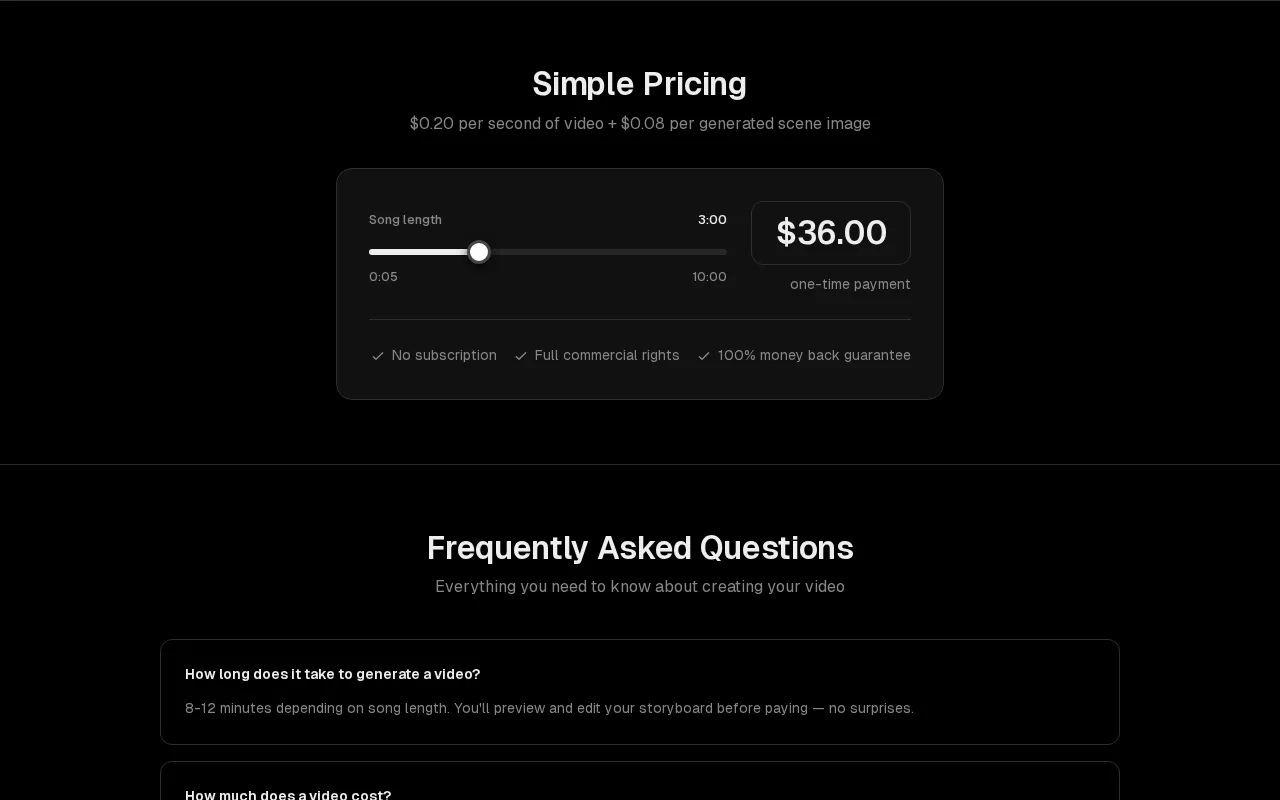 RenderBeat — pricing page