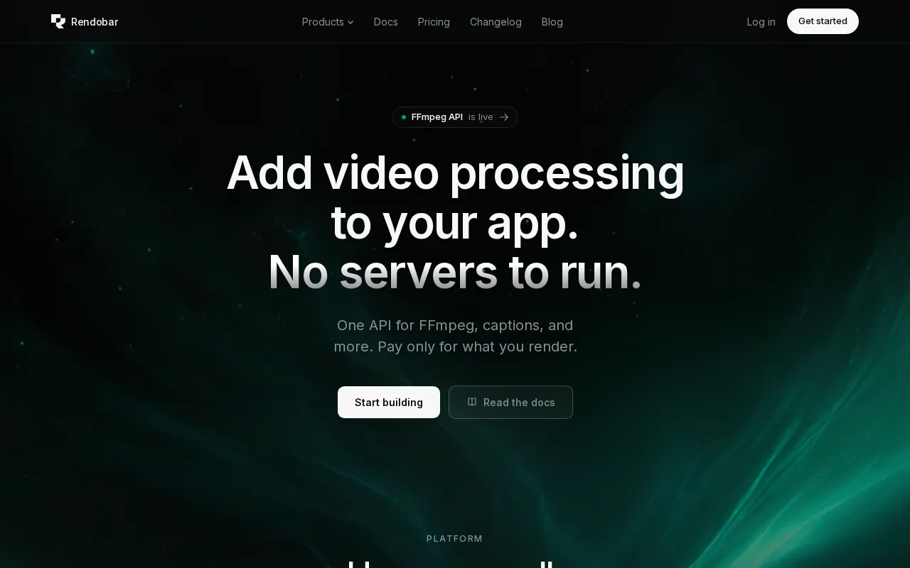 Rendobar — preview screenshot