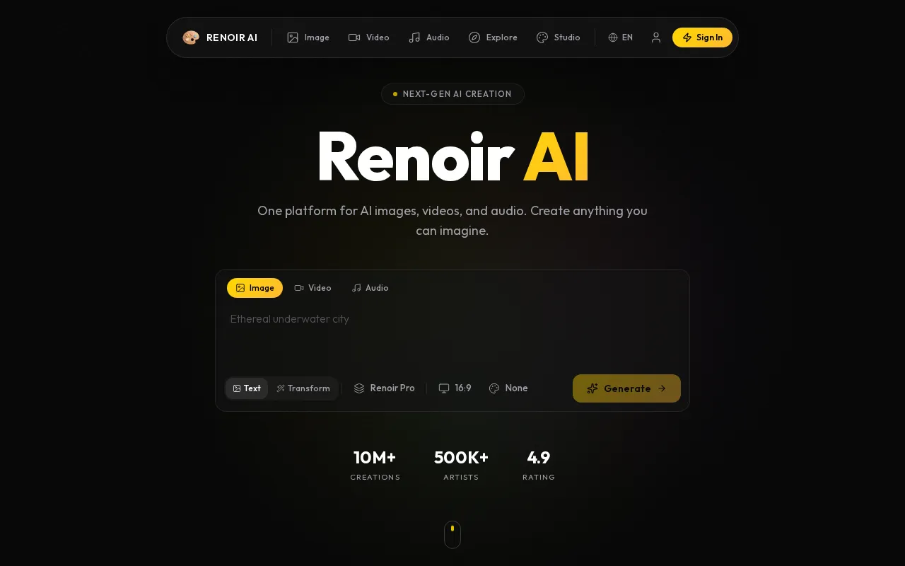 Renoir AI — preview screenshot