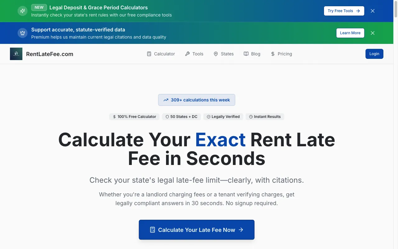 RentLateFee.com — preview screenshot