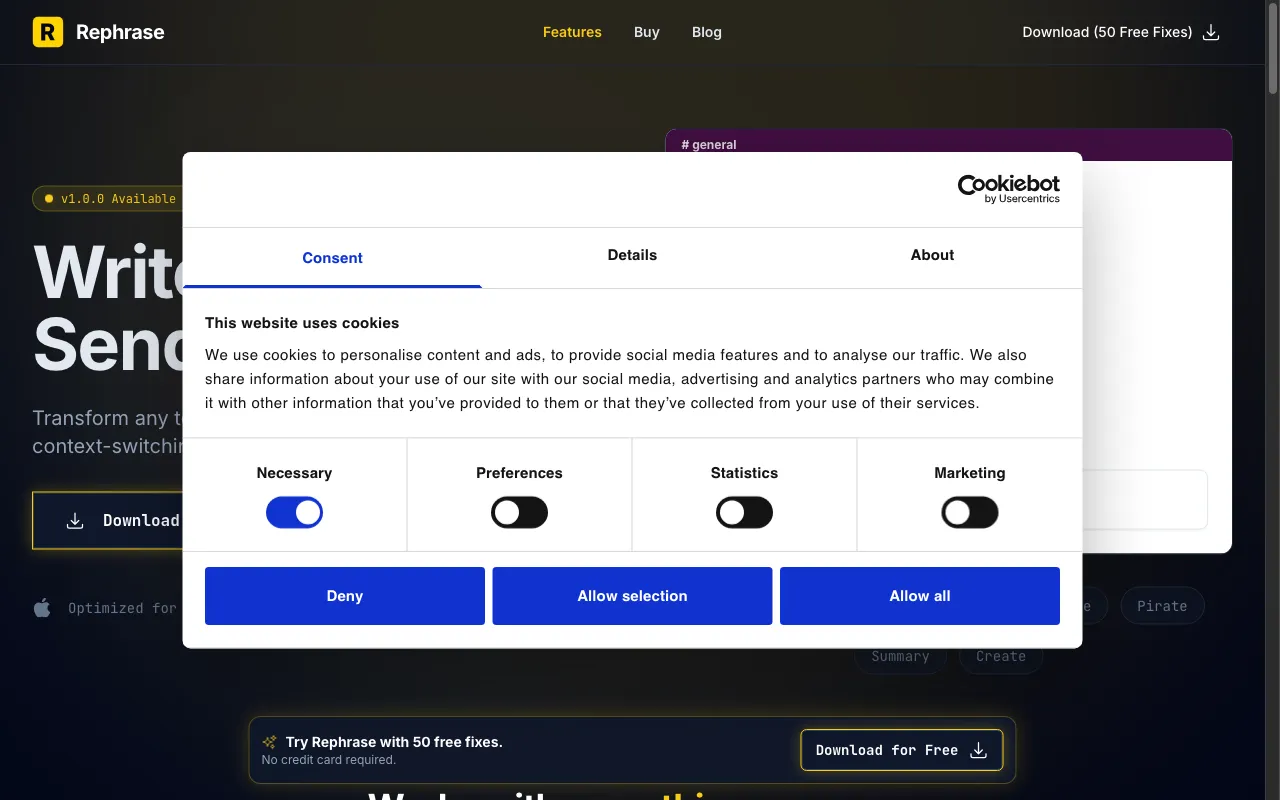 Rephrase — preview screenshot