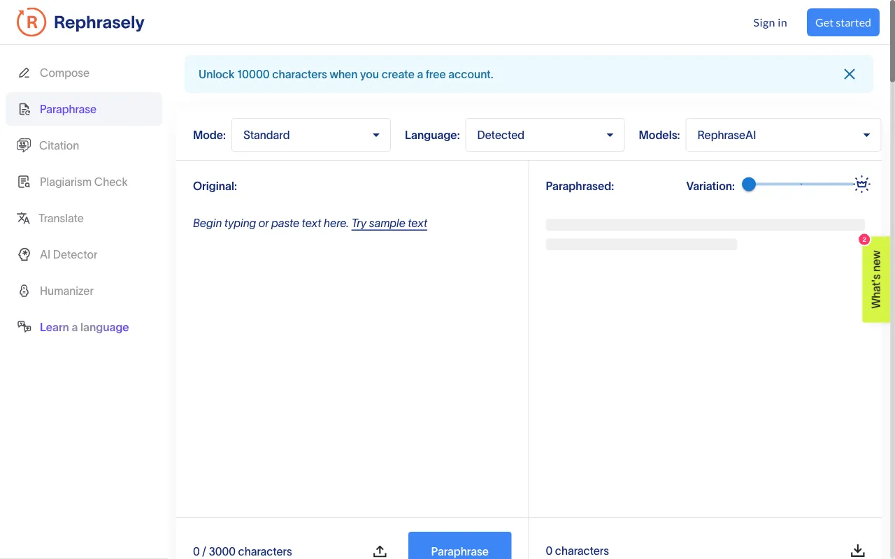 Rephrasely — preview screenshot
