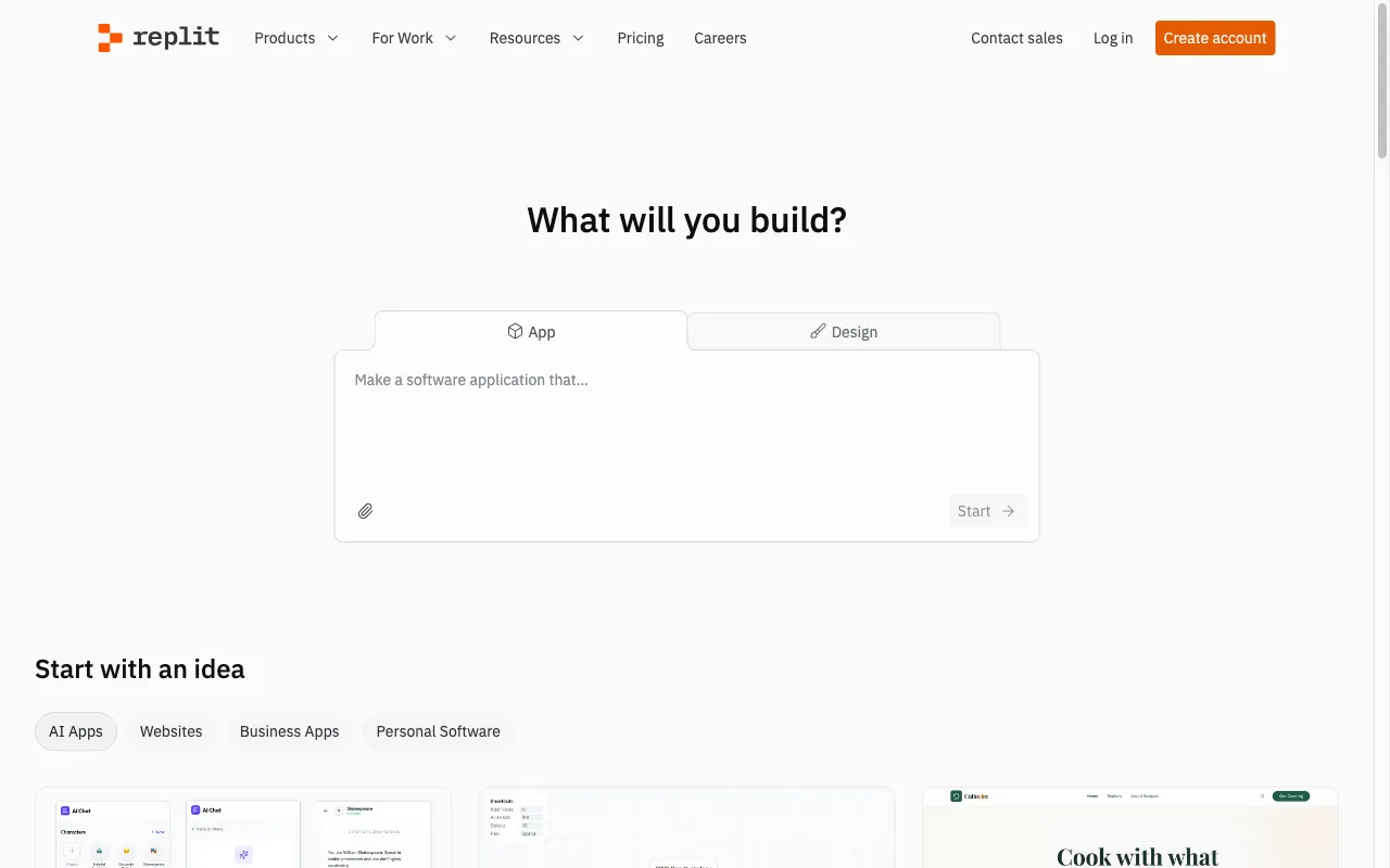 Replit — preview screenshot