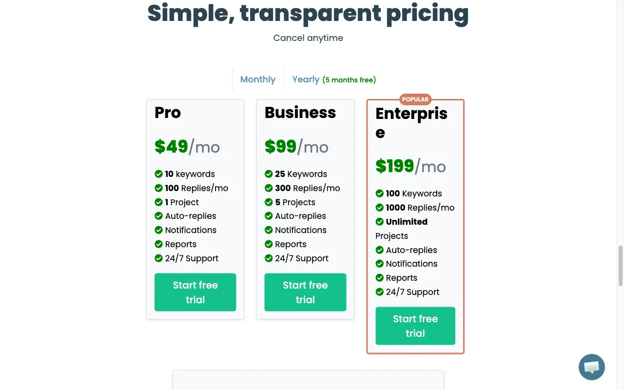 ReplyGuy — pricing page