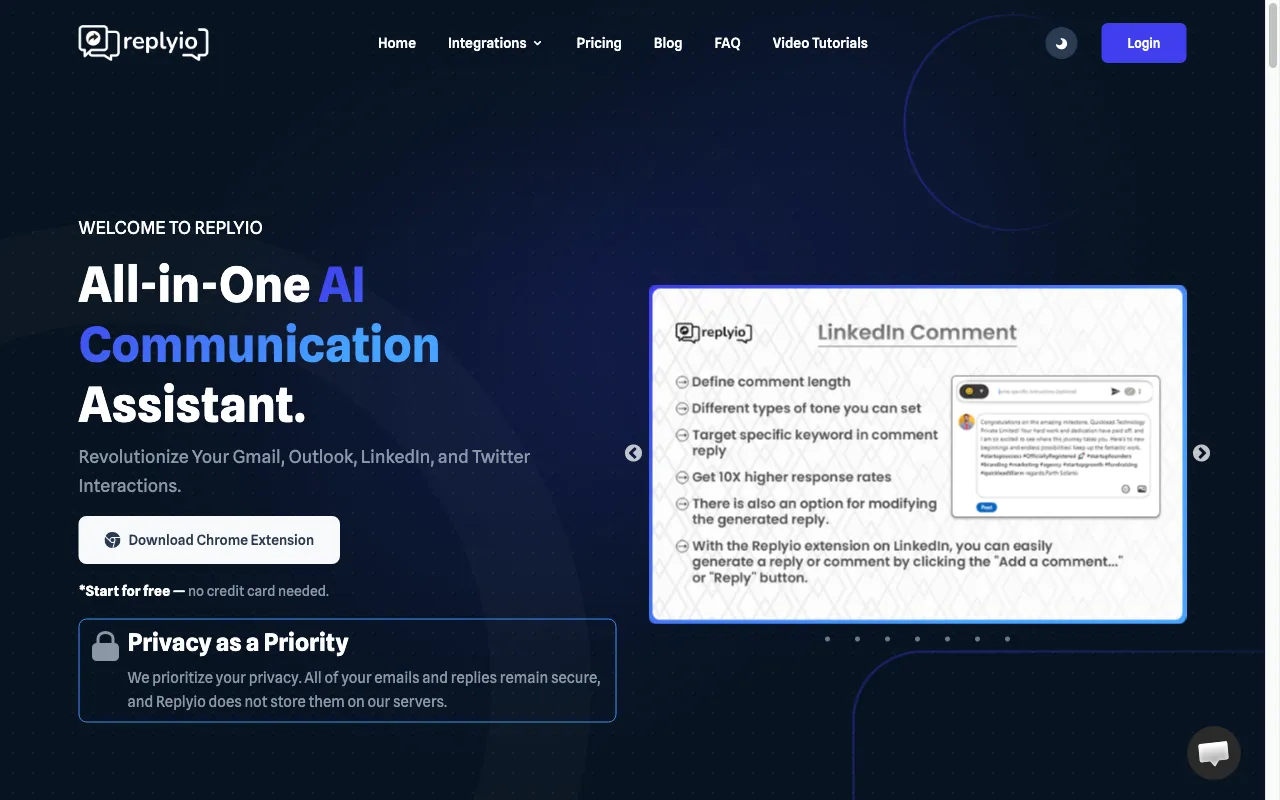 Replyio.com — preview screenshot