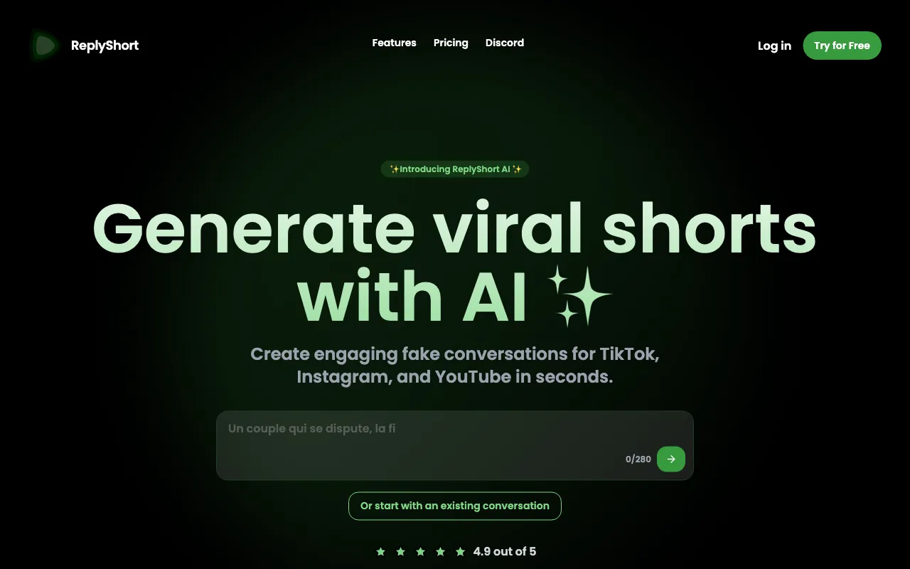 ReplyShort — preview screenshot