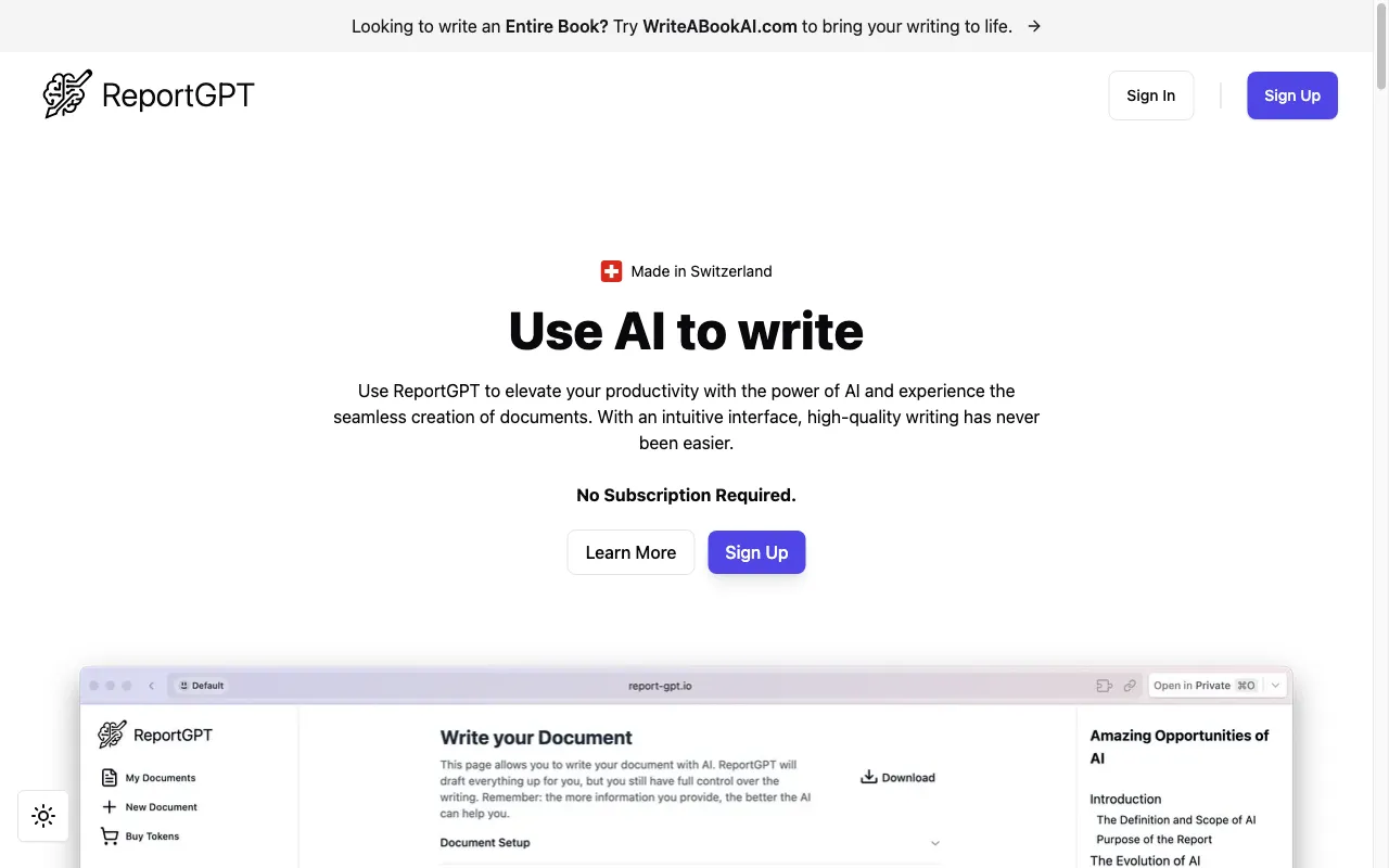 ReportGPT — preview screenshot