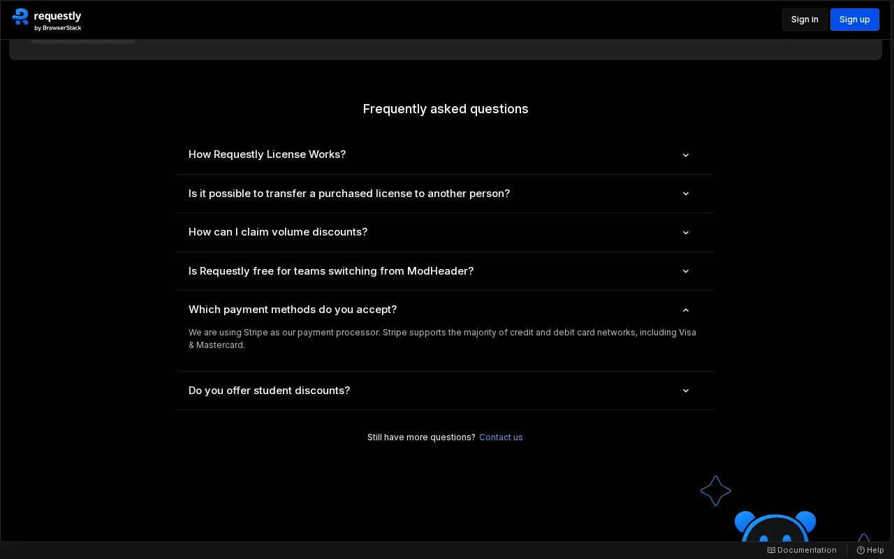 Requestly — pricing page