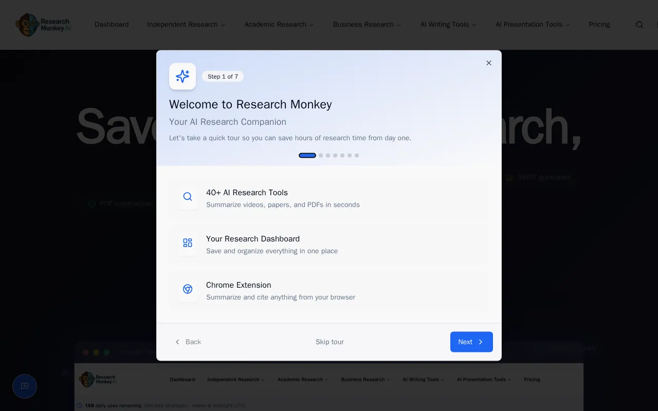 ResearchMonkey AI — preview screenshot