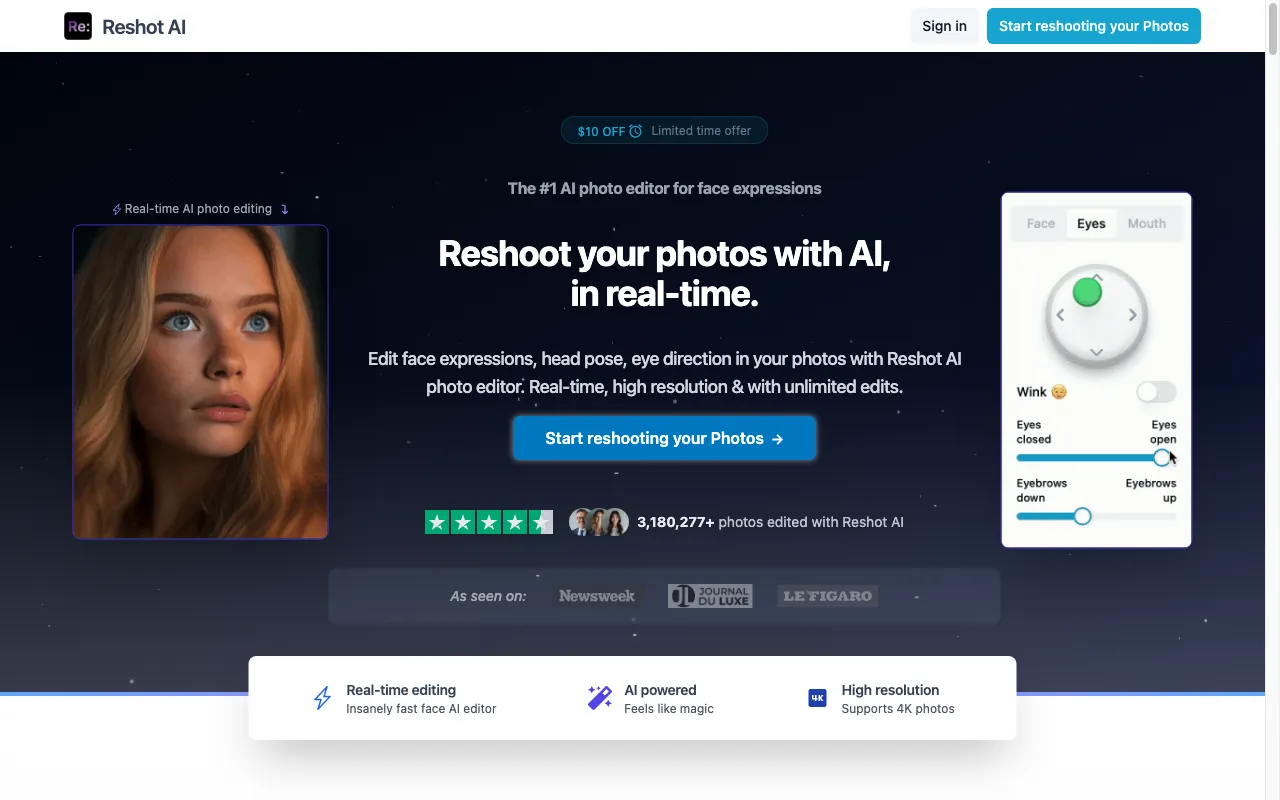 Reshot AI — pricing page