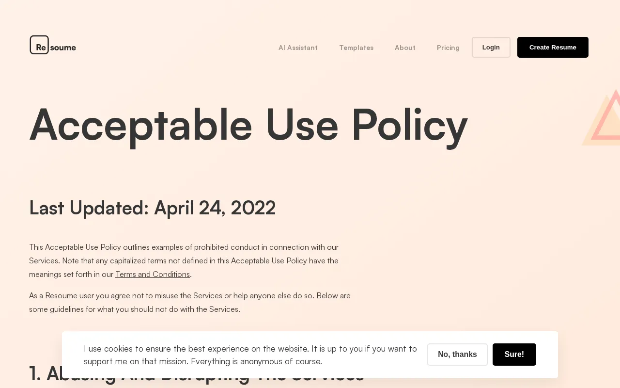 Resoume — preview screenshot