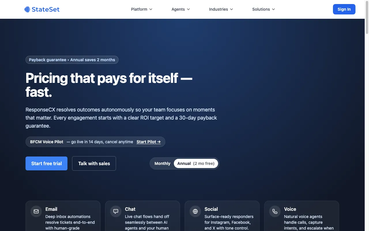 ResponseCX — pricing page