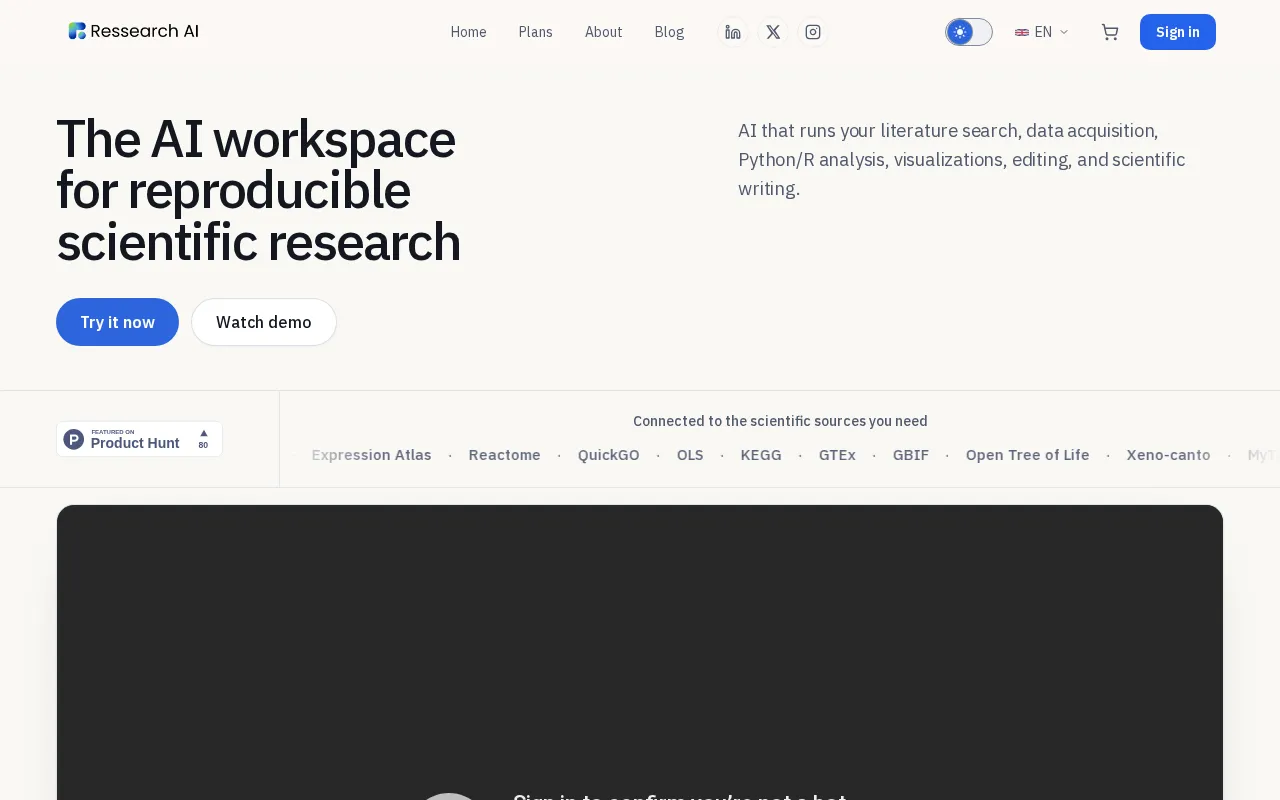 Ressearch AI — preview screenshot