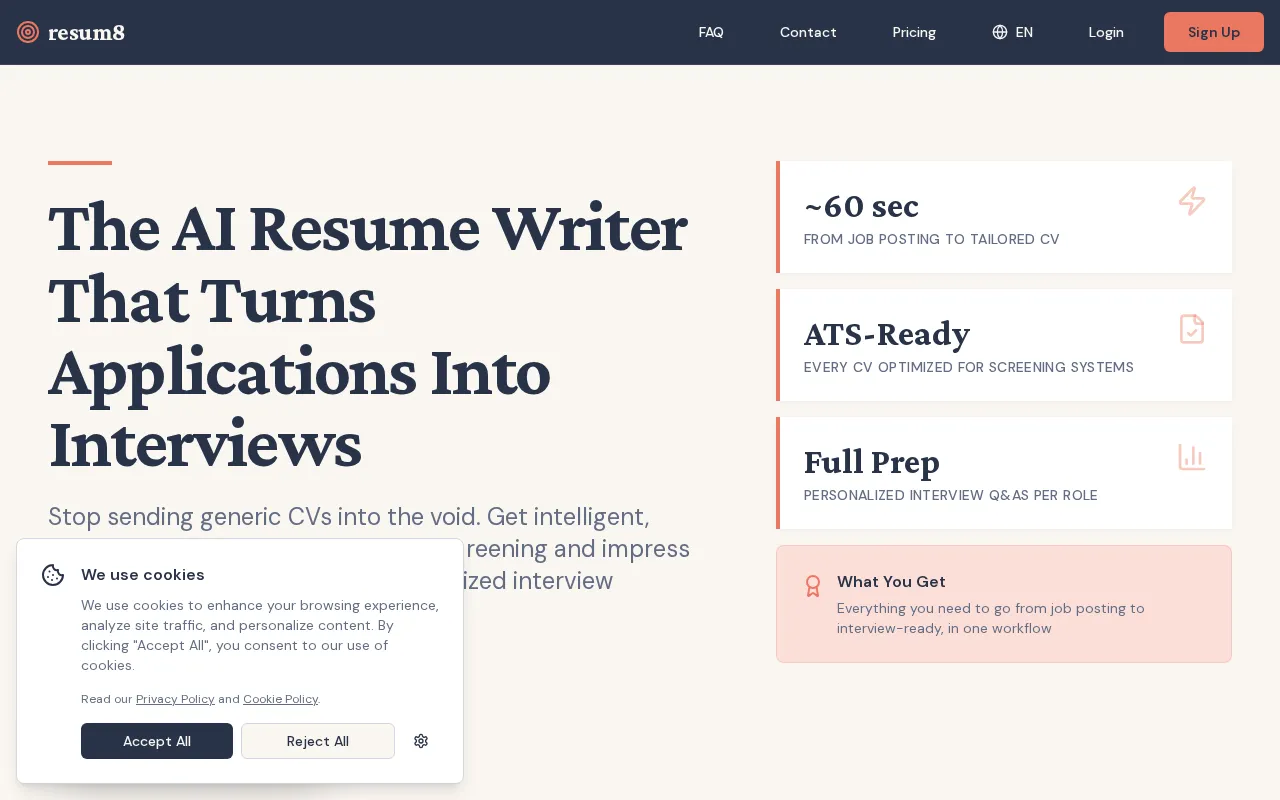 Resum8 — preview screenshot