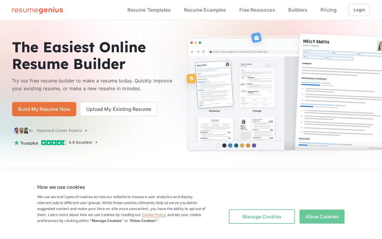 Resume Genius — preview screenshot
