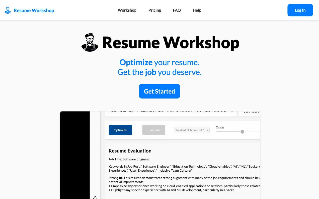 Resume Workshop — preview screenshot