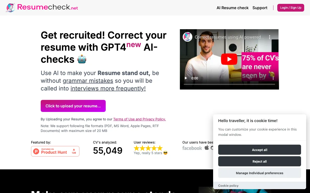 ResumeCheck.net — preview screenshot