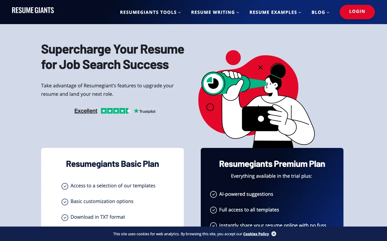 ResumeGiants — pricing page
