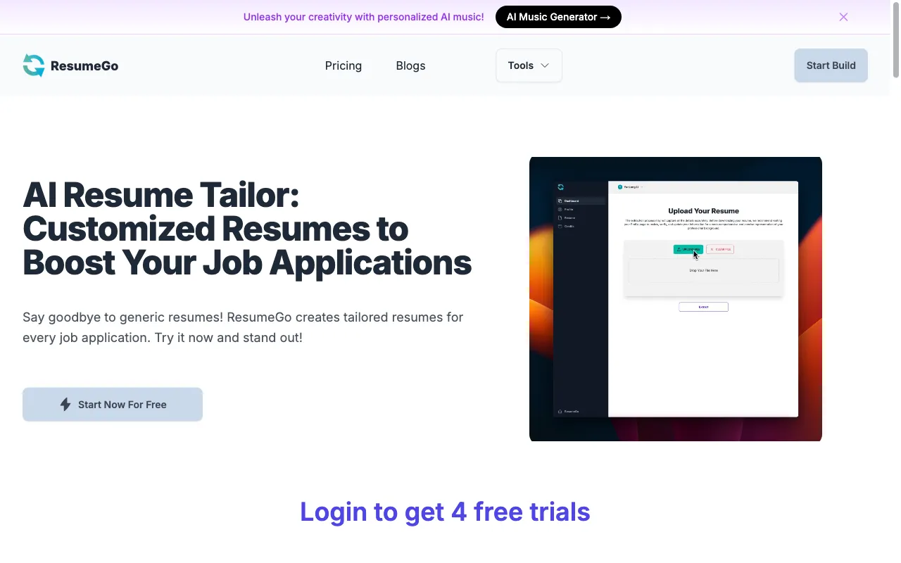 ResumeGo — preview screenshot