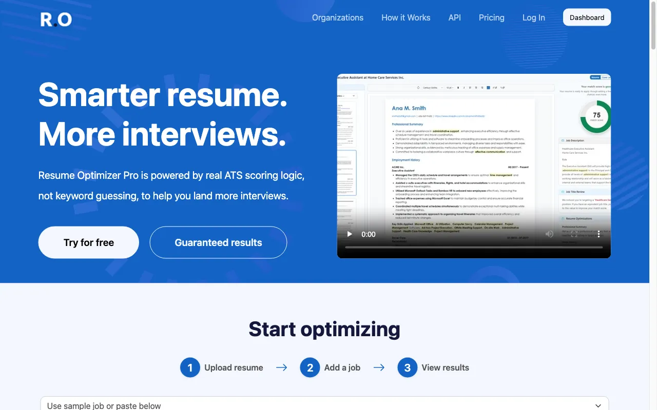 Resume Optimizer Pro — preview screenshot
