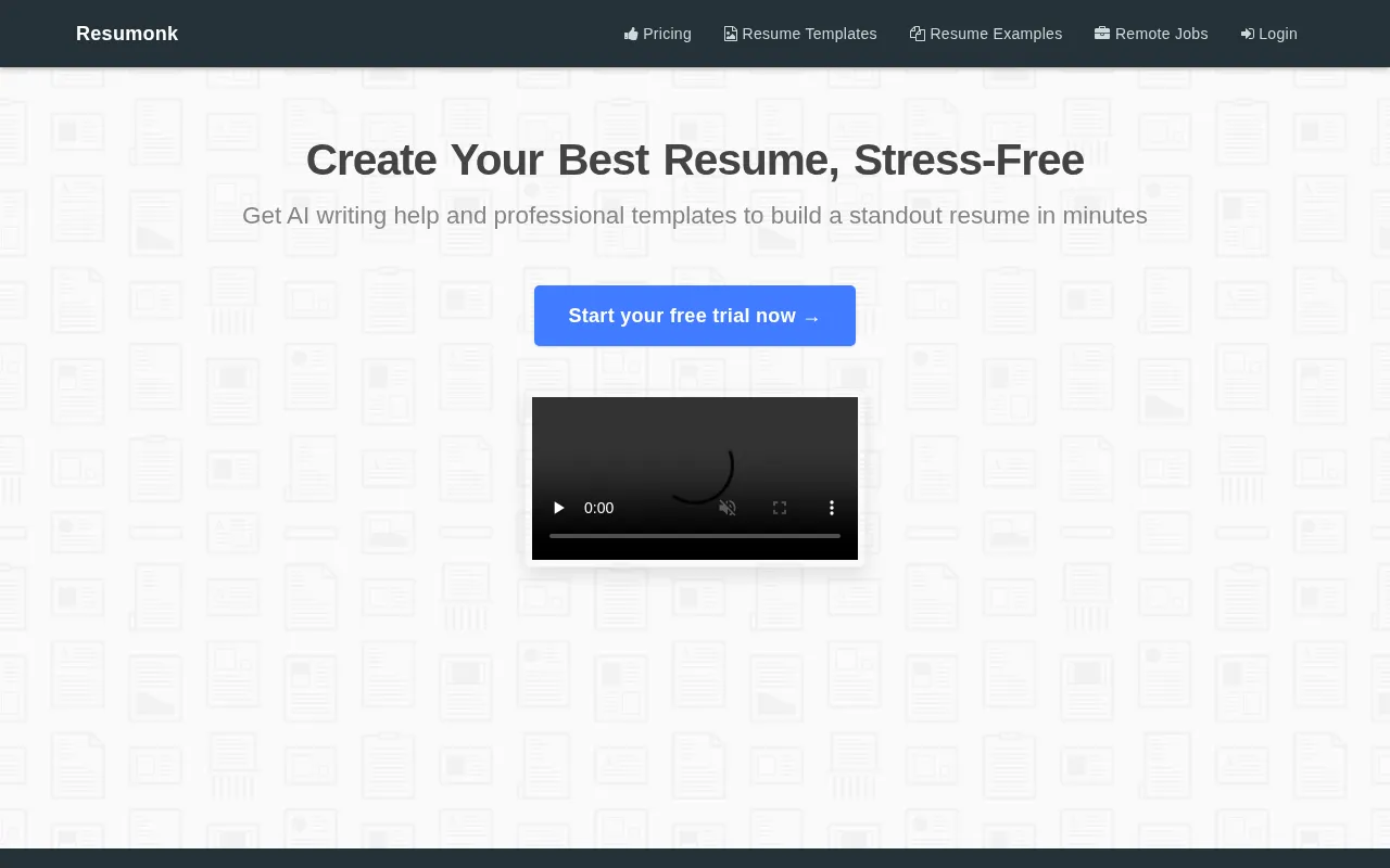 Resumonk — preview screenshot