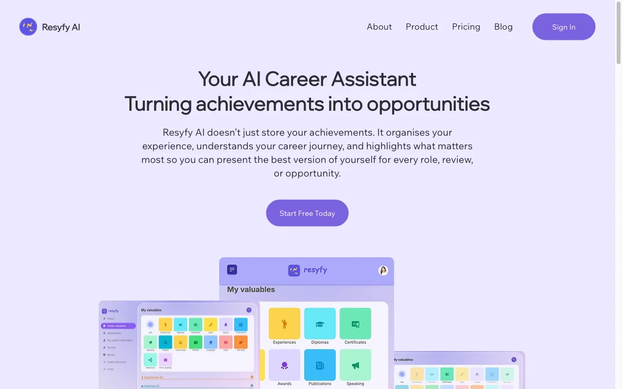 Resyfy AI — preview screenshot