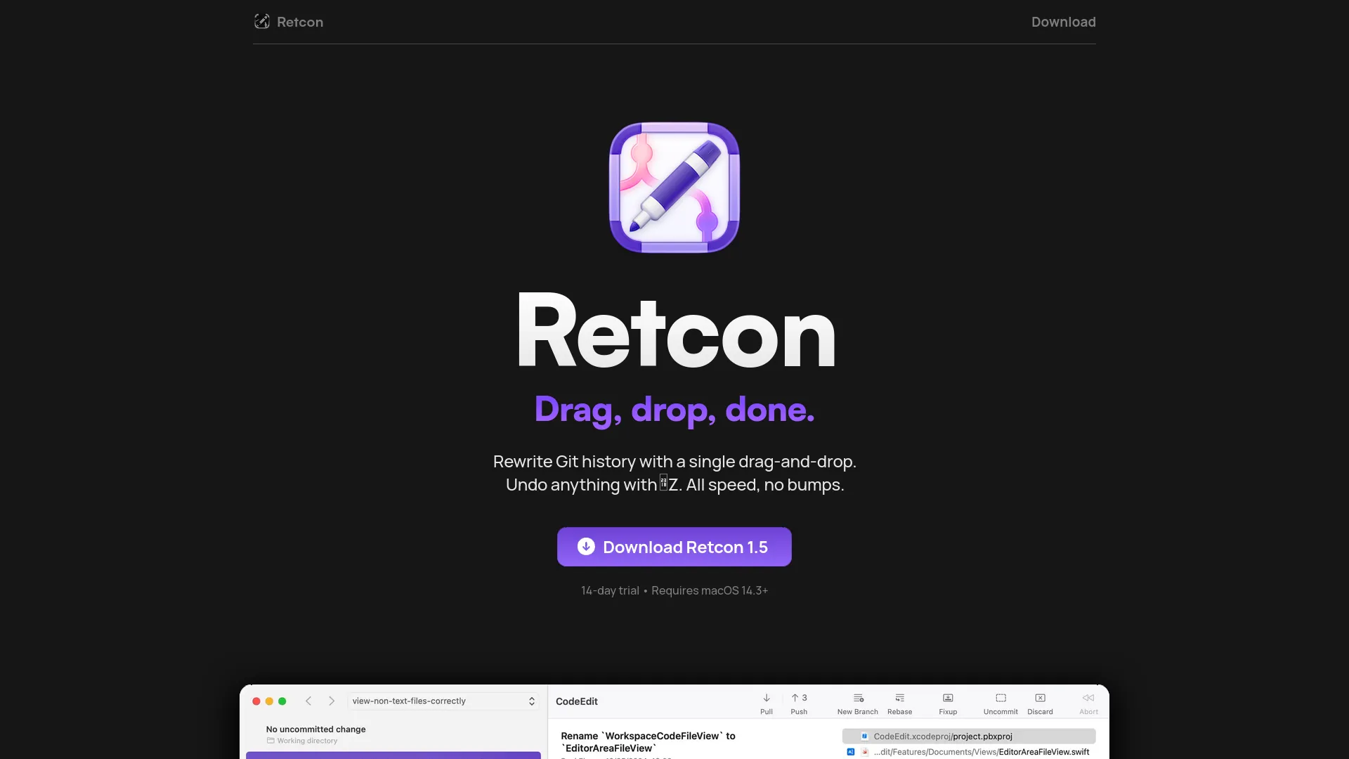 Retcon — preview screenshot